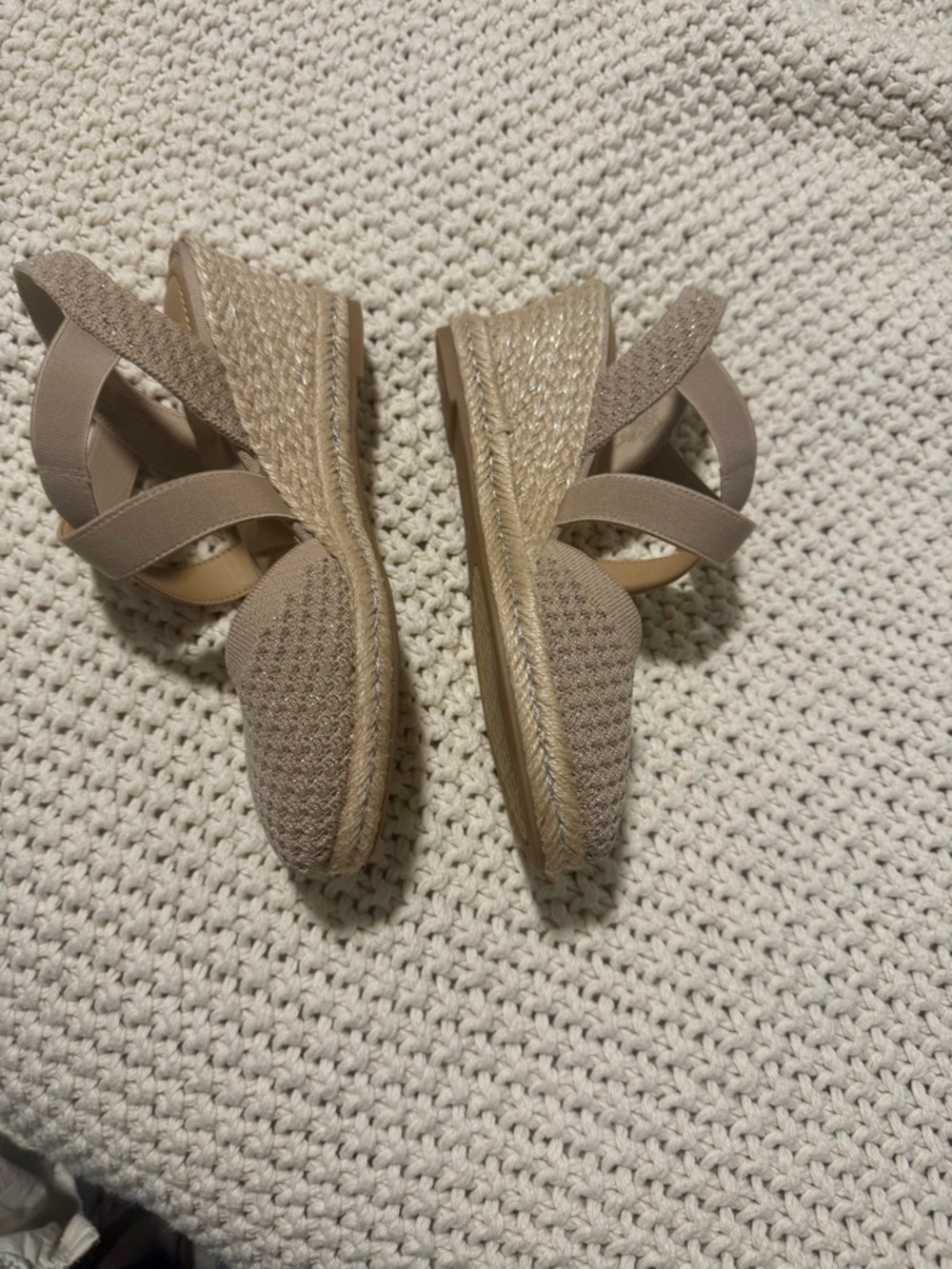 Kelly & Katie Cream Espadrille Ankle-Tie Wedge - Picture 5 of 8